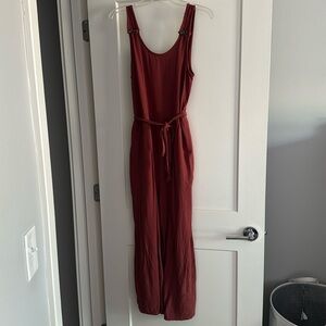 AE Low Back Tie Waist Jumpsuit